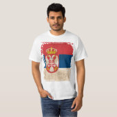 T-shirt Drapeau Serbie (Devant entier)