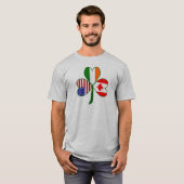 T-shirt Drapeau Shamrock canadien (Devant entier)