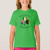 T-shirt Drapeau Shamrock irlandais afro-américain personna (Devant)
