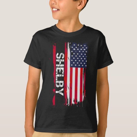 T-shirt Drapeau Shelby Amérique  (Devant)