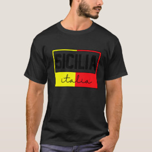 T-shirt Drapeau Sicile Palerme Italie 33