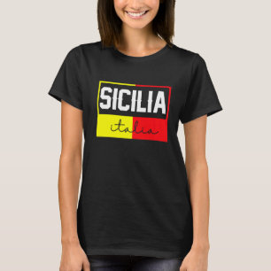 T-shirt Drapeau Sicile Palerme Italie 39