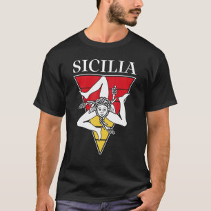 T-shirt Drapeau Sicile Sicile Palerme Italie 33