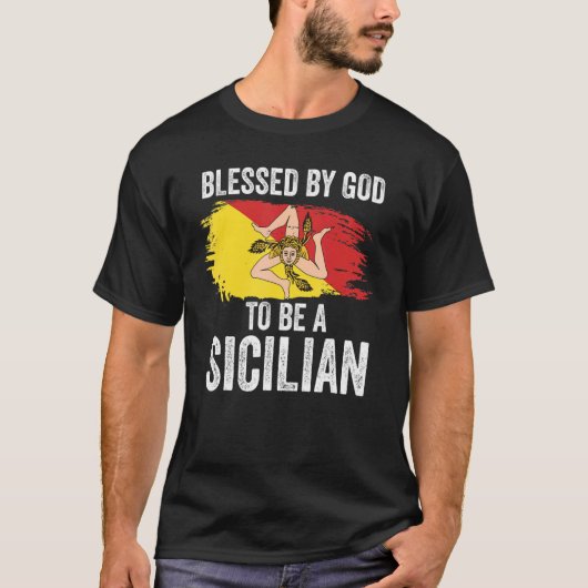 T-shirt Drapeau sicilien (Devant)
