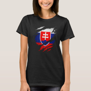T-shirt Drapeau slovaque déchiré