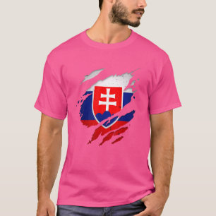 T-shirt Drapeau slovaque déchiré