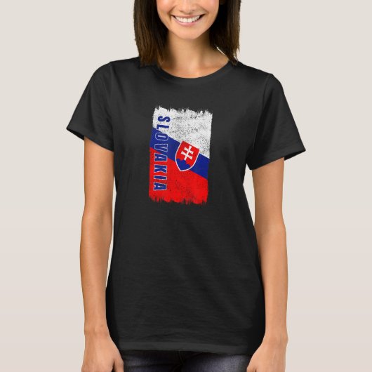 T-shirt Drapeau slovaque Slovensko Bratislava (Devant)