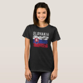 T-shirt Drapeau Slovaquie en détresse - Drapeau slovaque (Devant entier)