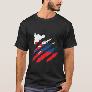 T-shirt Drapeau Slovaquie Fierté Slovaque Griffe Slovaquie