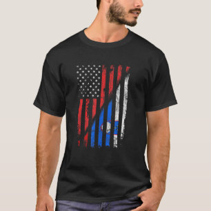 T-shirt Drapeau Slovène Américain Style Rétro Usa Slovénie