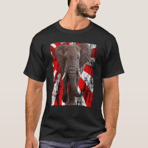 T-shirt Drapeau soleil levant japonais Patriotic Elephant 