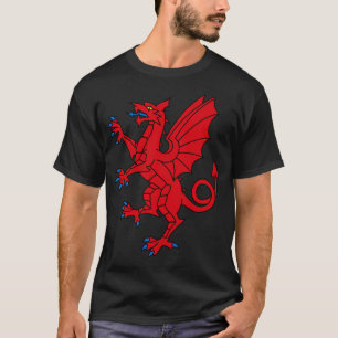 T-shirt Drapeau Somerset Un rempart de dragon sur un champ