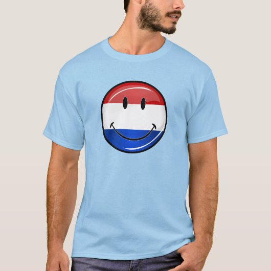 T-shirt Drapeau souriant Holland Pays-Bas (Devant)