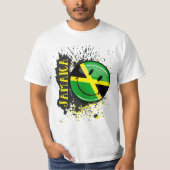 T-shirt Drapeau souriant jamaïcain (Devant)