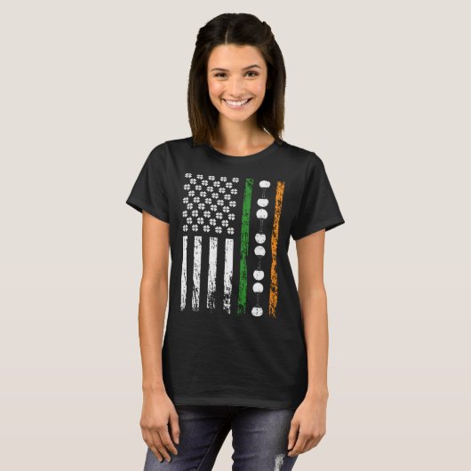 T-shirt Drapeau sportif américain St Patrick's Day Table T (Devant entier)
