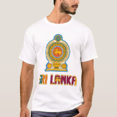 T-shirt Drapeau Sri Lanka et blason Patriotique (Devant)