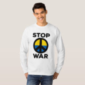 T-shirt Drapeau Stop Guerre d'Ukraine (Devant entier)