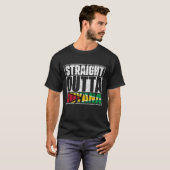 T-shirt Drapeau Strright Outta Guyana (Devant entier)