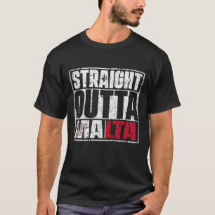 T-shirt Drapeau Strright Outta Malte