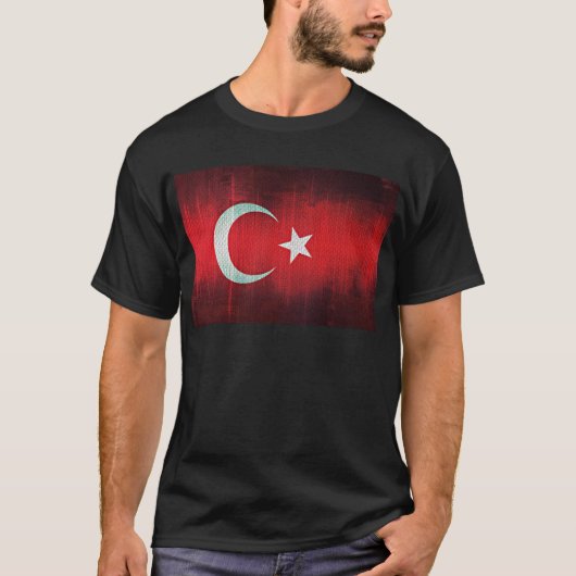 T-shirt Drapeau stylisé de Turquie (Devant)