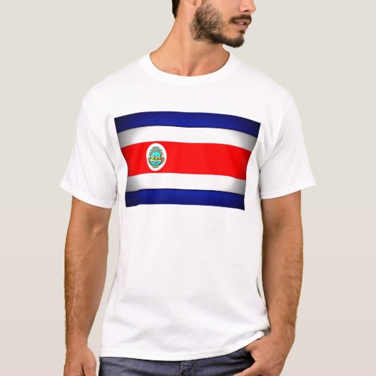 T-shirt Drapeau stylisé du Costa Rica (Devant)