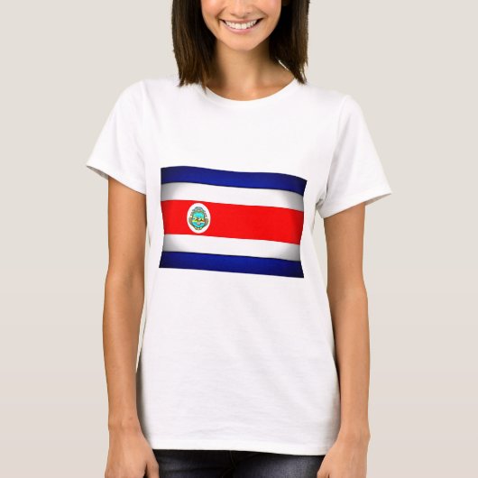 T-shirt Drapeau stylisé du Costa Rica (Devant)