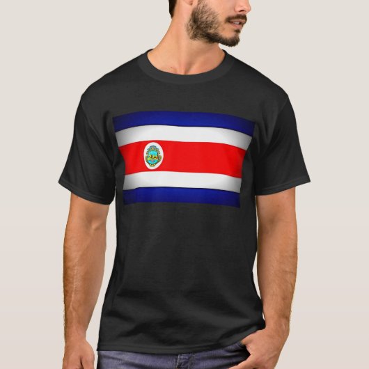 T-shirt Drapeau stylisé du Costa Rica (Devant)