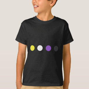 T-shirt Drapeau subtil non binaire Dots Enby Fierté Trans