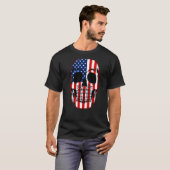 T-shirt Drapeau sucre américain Drapeau 4 juillet Cool Pat (Devant entier)