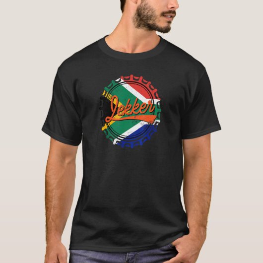 T-shirt Drapeau sud-africain du Casquette de la bouteille (Devant)