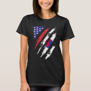 T-shirt Drapeau sud-coréen américain grandit USA Patriot H