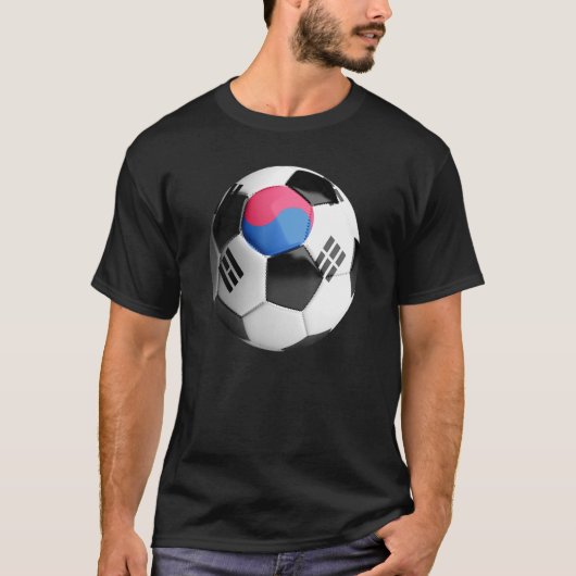 T-shirt Drapeau Sud-Coréen Football Ball (Devant)