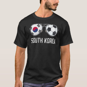 T-shirt Drapeau sud-coréen & Football Sunglass Sud-coréen