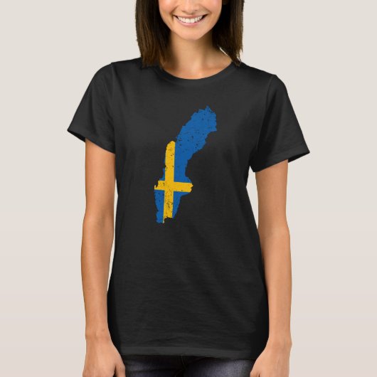 T-shirt Drapeau Suède (Devant)