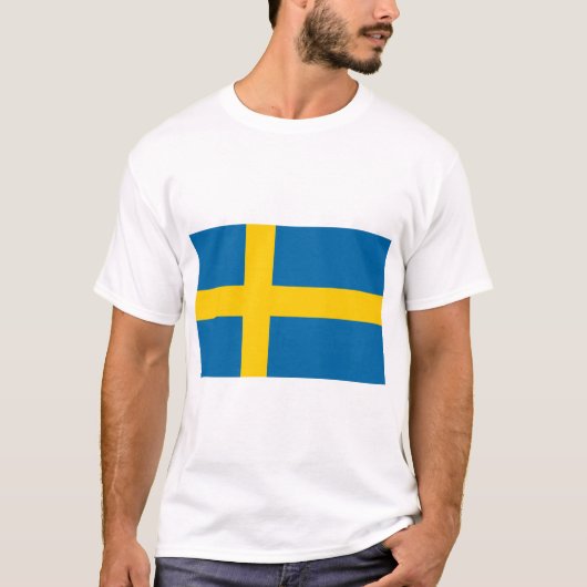 T-shirt Drapeau Suède (Devant)