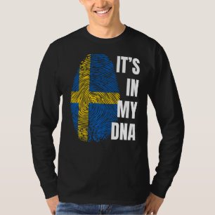 T-shirt Drapeau suédois empreintes digitales Suède
