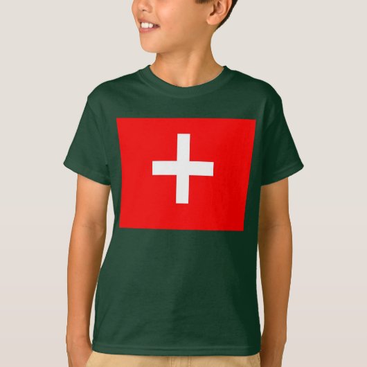 T-shirt Drapeau suisse (Devant)