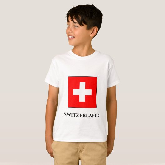 T-shirt Drapeau suisse (Devant entier)