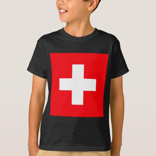 T-shirt Drapeau suisse (Devant)