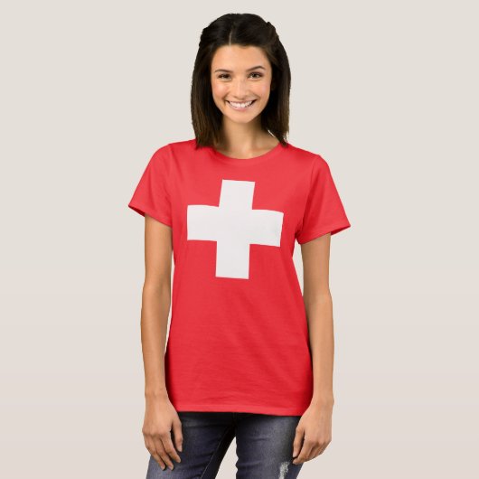 T-shirt Drapeau Suisse (Devant entier)