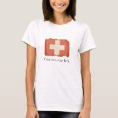 T-shirt Drapeau suisse (Devant)