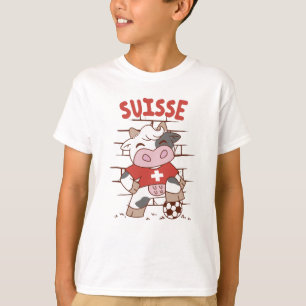 T-shirt Drapeau Suisse de football vaches