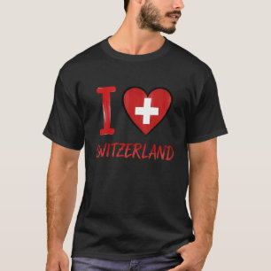 T-shirt Drapeau Suisse Fierté Suisse Manches Longues