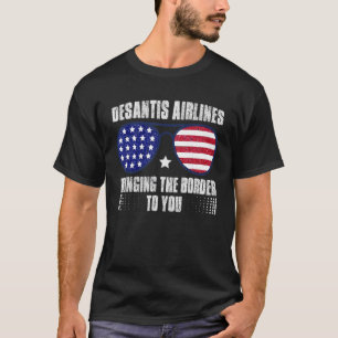 T-shirt Drapeau Sunglass De Desantis Airlines Portant Le B