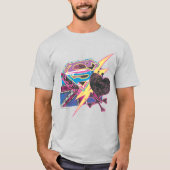 T-shirt Drapeau supergirl et os croisés (Devant)