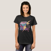 T-shirt Drapeau supergirl et os croisés (Devant entier)