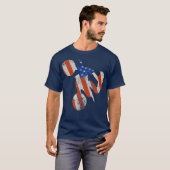 T-shirt Drapeau Supermoto America Supercross Riding (Devant entier)