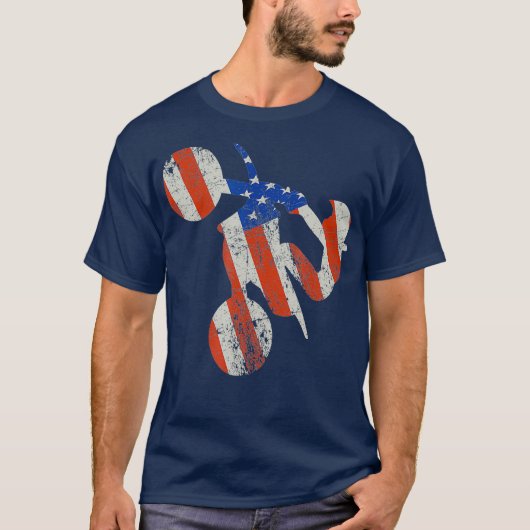 T-shirt Drapeau Supermoto America Supercross Riding (Devant)
