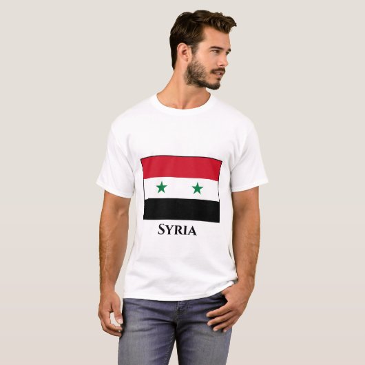 T-shirt Drapeau syrien (Devant entier)
