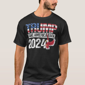 T-shirt Drapeau T.R.U.M.P 2024 Retourner l'Amérique Hommes
